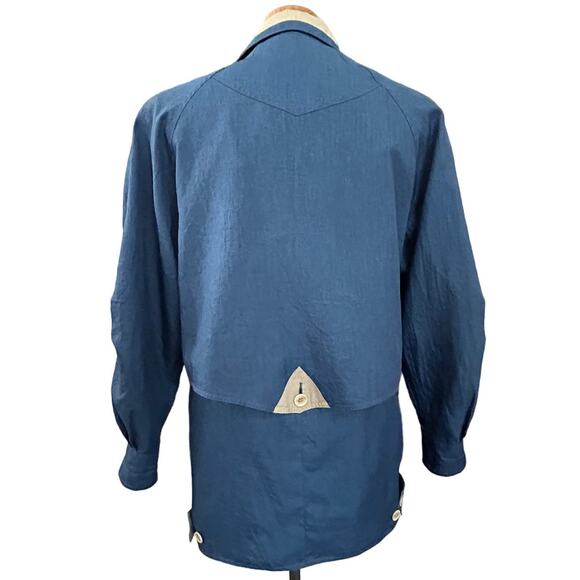 Vintage Architect Utility Jacket S Blue Lightweight Minimalist Outdoor Chic Work - Picture 3 of 10